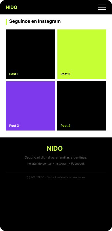 Mobile 10 - footer + instagram